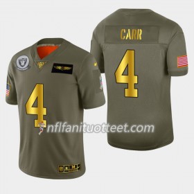 Miesten Oakland Raiders NFL Pelipaita Derek Carr 4 Nike 2019 Salute to Service 100th